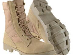 Ameritac 9" Side Zip Suede Leather Combat Work Outdoor Men's Desert Tan Boots Size 10