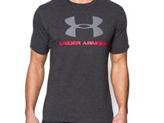 Under Armour Men's Sportstyle Logo T-Shirt, Black/Red, XX-Large