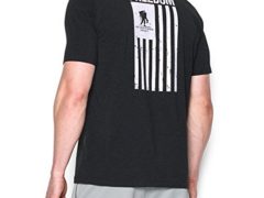 Under Armour Men's WWP Freedom Flag T-Shirt, Black/White, X-Large