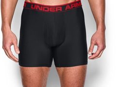 Under Armour Men's Original Series 6" Boxerjock, Black/Red, X-Large