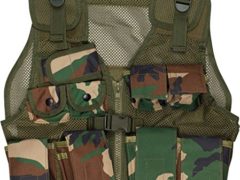 Modern Warrior Junior Black Camo Tactical Vest Fits 50-125-Pounds