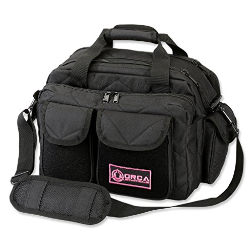 Orca Tactical Gun Pistol and Ammo Shooting Range Duffle Bag (Black/Pink